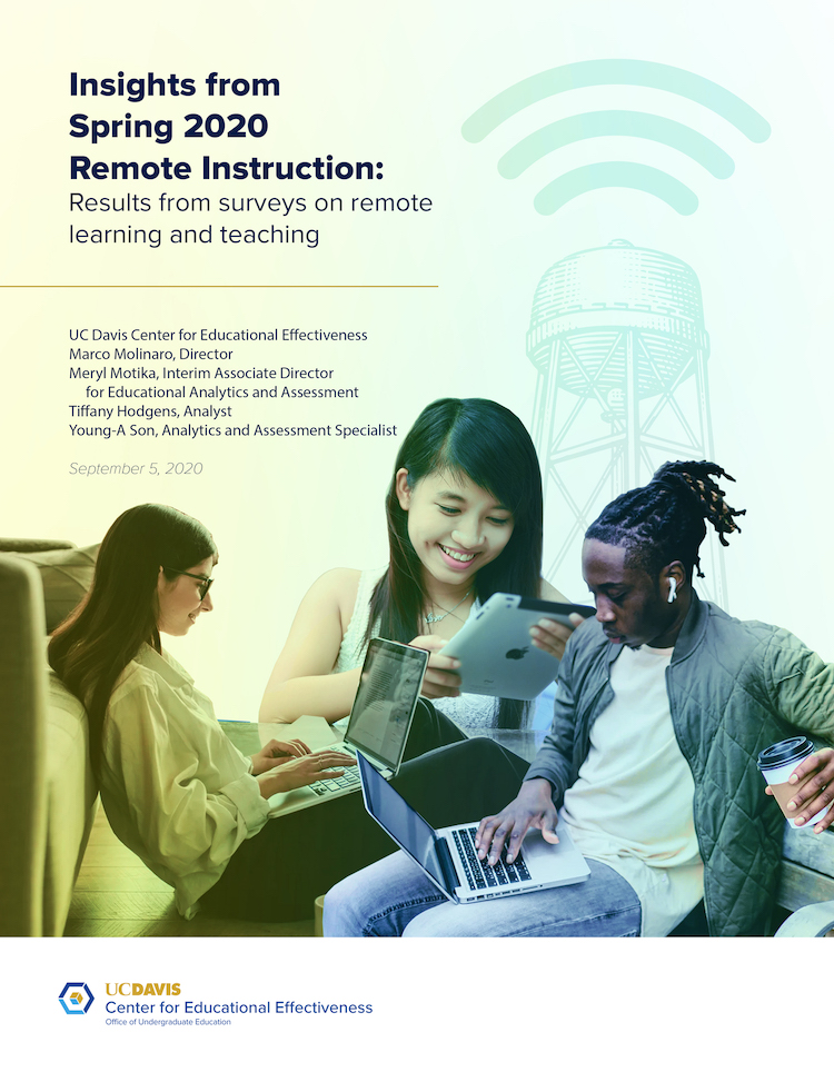 Cover image "Insights from Spring 2020 Remote Instruction" report