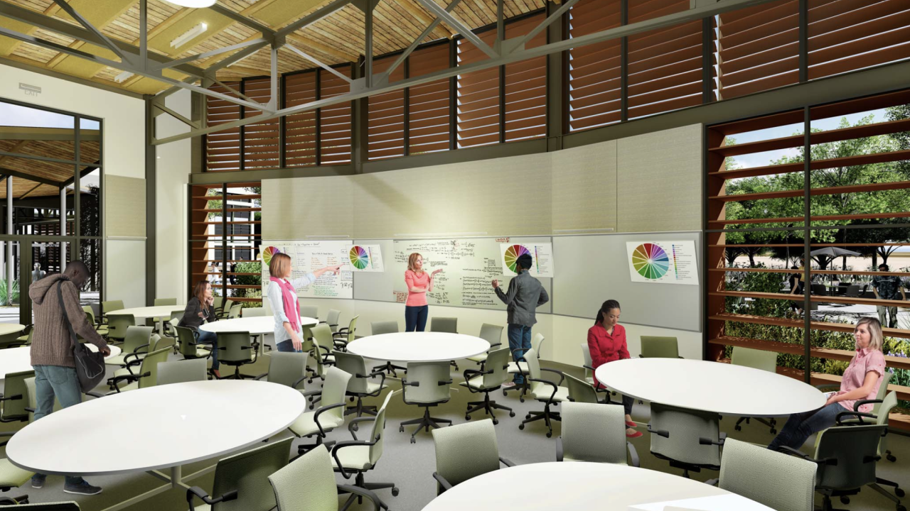 Walker Hall classroom rendering