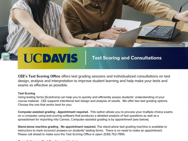 Test Scoring and Consultations Flyer