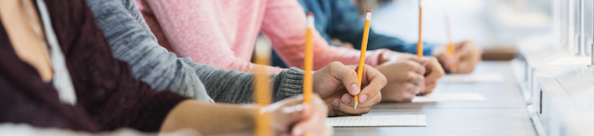 Image of students taking a test